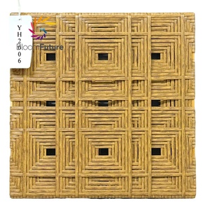 Pannelli per Soffitto in Rattan Sintetico Intrecciato Impermeabile con Telaio in Alluminio Leggero, Facile Installazione per Uso Interno ed Esterno - Product Image 6