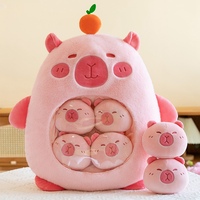 Oreillers et coussins en peluche personnalisés, 4 styles, rembourrage en coton PP, 100% polyester, capybara, ours, mouton, cochon, jouet en peluche pour soulager le stress