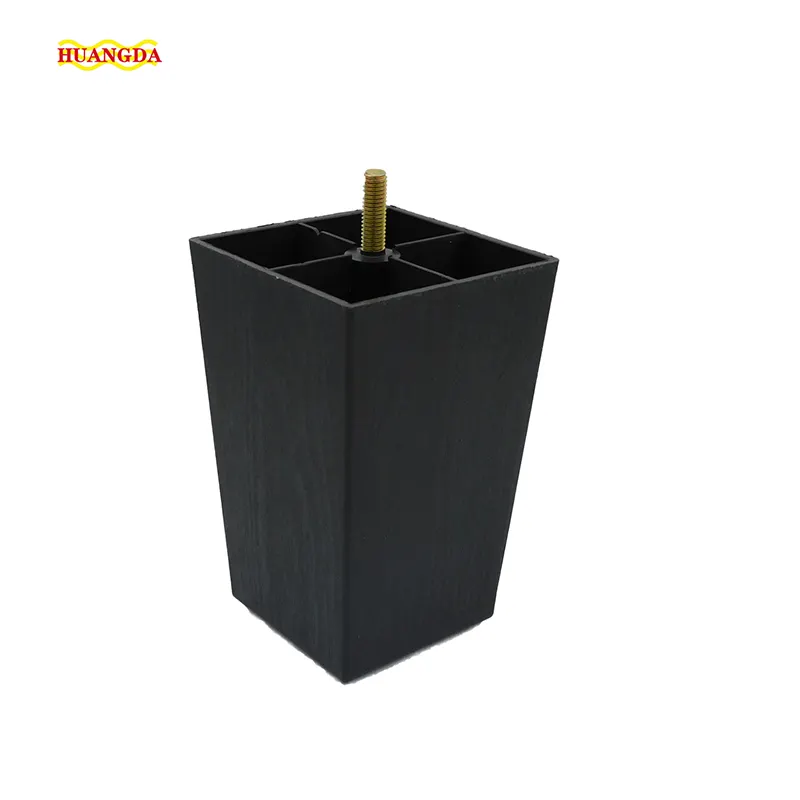 Plastic Square Black Furniture Accessories Parts Chair Legs Sofa Feet