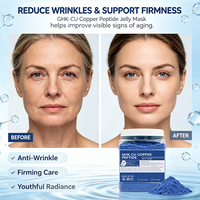 Ghk-cu Copper Peptide Sheet Anti-rides Anti-âge Personnalisé OEM 50 Saveurs Vampire Rose 24K Gold Clay Face Jelly Vegan Travel