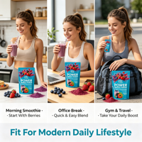 SYC BIO Mélange de baies et de graines naturelles Formule de soutien immunitaire pour adultes 150g 30 portions Smoothies en vrac