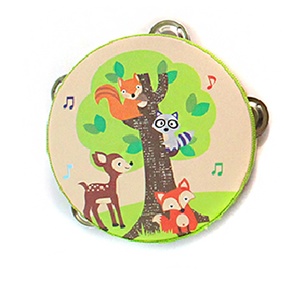 Wholesale 6 Inch Single-Row Colorful Cartoon Wooden Tambourine Orff Percussion Instrument <b>Hand</b> <b>Drum</b> Musical Toy Bring Joyful - Product Image 1