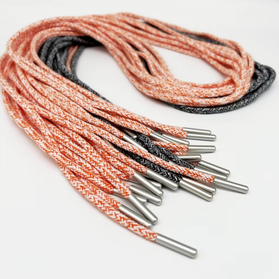 Sofine Wholesale Custom Round Clothing Polyester/Cotton Two-color Hoodie Drawstring Draw Cord