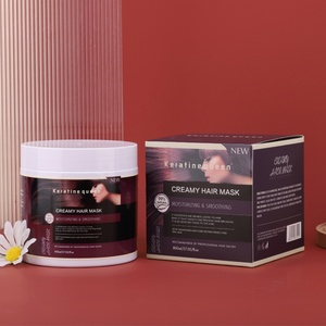 Traitement à la kératine végétale naturelle de qualité supérieure, marque privée, formule 2-en-1 nourrissante à l'huile de coco et au collagène pour cheveux africains - Product Image 2