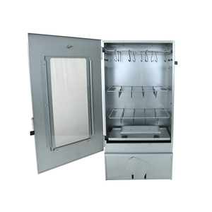 Four à fumage compact en acier galvanisé <span class=keywords><strong>pour</strong></span> extérieur, directement de l'usine, avec thermomètre et fenêtre de visualisation, capacité de 7 kg, 80x44x28 cm - Product Image 5