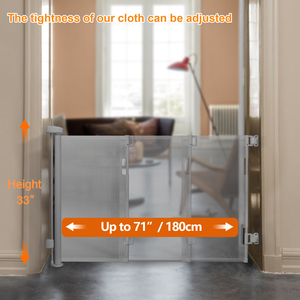 Barrières pour bébé Porte de sécurité en maille personnalisée <span class=keywords><strong>extra</strong></span> <span class=keywords><strong>large</strong></span> Barrières d'escalier Barrière rétractable pour bébé pour enfant - Product Image 2