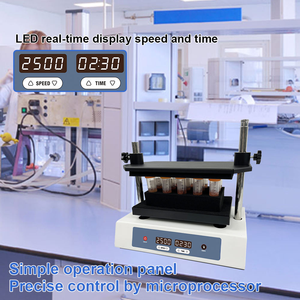 מערבל וורטקס רב-צינורות Labtex LTM-MVM25, 200-2500 סיבובים לדקה, מסלול 4 מ\"מ, 50 דגימות, מערבל וורטקס דיגיטלי עם טיימר ותאורת LED, מנוע <span class=keywords><strong>DC</strong></span> ללא פחמים - Product Image 4