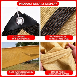 Rete Ombreggiante Rettangolare in HDPE Tessuta a Maglia, Resistente, Protezione UV, Spessore Personalizzabile per Cortili, Rete Parasole per Tutte le Condizioni Atmosferiche - Product Image 4