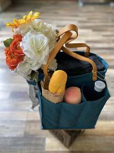 Bolsa organizadora de almacenamiento de alimentos para picnic con 7 bolsillos, ecológica, biodegradable, multibolsillo - Product Image 3