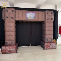 Arche de château médiéval gonflable - Décoration de fête durable pour les événements à thème, les fêtes d'enfants et l'entrée des festivals