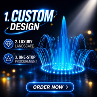 Fuentes de Agua Musicales Pequeñas de Alta Calidad, Modernas, con Control de Música, para Decoración de Exteriores, Parques, Jardines y Hoteles