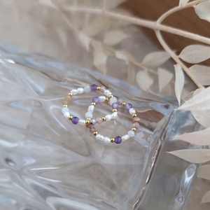 New Jewelry Multicolour Handmade 3mm Beaded Natural Gemstone Elastic <b>Ring</b> Genuine Top Grade Gift Women Jewellery <b>Rings</b> for Girls - Product Image 1