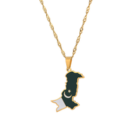 Collier en acier inoxydable avec carte de l'Angola, série cartes nationales, drapeau du pays, pendentif décoratif tendance, souvenir, cadeau
