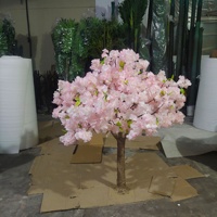 Pohon Bunga Sakura Buatan dari Fiberglass Berkualitas Tinggi, Model Tiang Lurus, untuk Dekorasi Pernikahan Luar Ruangan