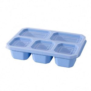 Portable 5 Compartment Fruit Snack Bento Box BPA Free <b>Refrigerator</b> Lunch Storage for Food Preservation - Product Image 4