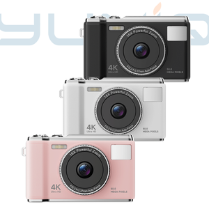 กล้อง Yuniq 2025 รุ่นใหม่ ขนาด 2.83 นิ้ว 4K HD โฟกัสอัตโนมัติ ซูมดิจิตอล 16 เท่า 50MP ชาร์จผ่านพอร์ต Type-C สไตล์วินเทจ สำหรับวัยรุ่น นักเรียน กล้องดิจิตอล X8 รุ่นที่ 4 - Product Image 1