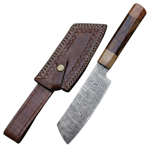 Couteau de chef japonais en acier Damas de qualité industrielle, fabriqué sur mesure par BA Enterprises, 11 pouces, manche en bois forgé, Bunka - Product Image 1