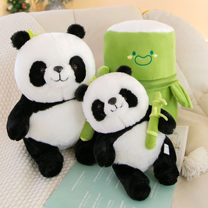 Penjualan langsung pabrik tabung bambu bantal Panda mainan mewah lembut dan nyaman mainan kenyamanan bayi hadiah peringatan - Product Image 3