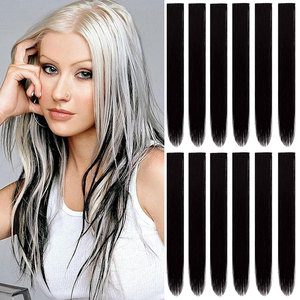 12 Pezzi Extension Capelli Rossi con Clip 22 Pollici Colorati Lunghi Lisci Sintetici per Donne Bambine Ragazze Cosplay Feste - Product Image 5