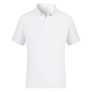 Polo pour homme en nylon popeline, vêtement de travail d'été, antibactérien, coupe ajustée, gris, vert mousse, bleu montagne, noir, blanc, bleuâtre - Product Image 5