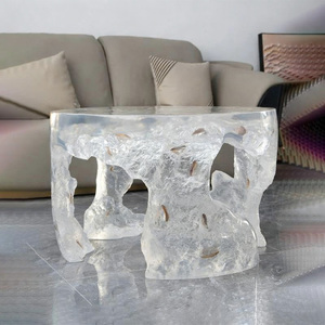 Bàn trà nghệ thuật hiện đại, sang trọng, làm từ nhựa trong suốt - Product Image 2