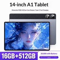 Tablette Android J49 14 pouces MTK Dimensity 9500 5G Réseau mondial Type C pour l'apprentissage, le bureau et le divertissement