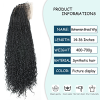 Perruques tressées synthétiques et mélangées en dentelle pour femme, perruques tressées sans colle, tresses Goddess Box Braids, perruques au crochet avec cheveux de bébé