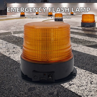 Lampe de signalisation d'urgence magnétique à LED ambre haute intensité prismatique, étanche IP68, en plastique, pour la sécurité routière