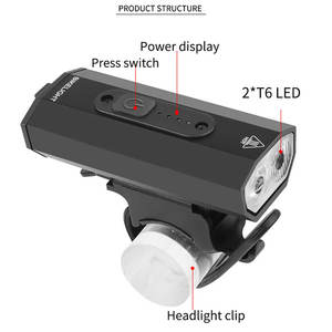 Luz LED para Bicicleta de 1000 Lúmenes, Recargable por USB Tipo-C, Faro Delantero para Ciclismo, Linterna para Montaña y Carretera, Accesorios para Bicicleta - Product Image 5