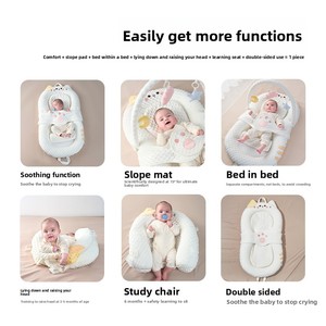 <span class=keywords><strong>Cuna</strong></span> Colecho <span class=keywords><strong>para</strong></span> Bebé de 0 a 18 Meses, Portátil, Transpirable, Malla 3D, Relleno de Algodón PP y Felpa, Cojín Suave Antibacteriano - Product Image 2