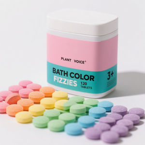 बच्चे-सुरक्षित स्नान रंग फिज़िज़ इंद्रधनुष रंग-बदलने वाली गोलियां, फिज़ी स्नान बम मॉइस्चराइजिंग, ओम/गंध कस्टम - Product Image 3