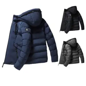 Hot Sale Winter Jackets Men Fashionable Puffer Coat Hooded Men's Jackets Woven High Street Quilted Jacket Plain Dyed for Winter