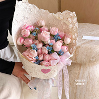 Papier d'emballage spécial fait main à découpe pétale, texture creuse, pour emballage de bouquets de fleurs, fourniture haut de gamme pour fleuristes