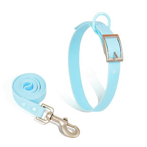 Conjunto de Correa y Arnés para Perro en Color Macaron, Nuevo <span class=keywords><strong>2026</strong></span> |   <span class=keywords><strong>Collar</strong></span> Ajustable de PVC Impermeable y Fácil de Limpiar para Razas Medianas a Grandes - Product Image 4