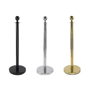 Traditional Event Party Awards 6 PCS Set Tapis Rouge Red Carpet Velvet Hanging Railing Barrier Post Rope Stanchion