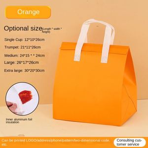 Non-woven Insulated Disposable Aluminum Foil Cooler Bag with Zipper Closure Portable & Foldable for Food Delivery Thermal Use - Product Image 6
