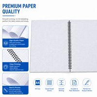 Carnet à spirale A4 à couverture rigide, reliure double spirale, bloc-notes personnalisable, approvisionnement en gros direct usine