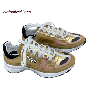 Top Grade design di lusso Premium da <span class=keywords><strong>donna</strong></span> in pelle scamosciata metallizzata scarpe da ginnastica da corsa - Product Image 4