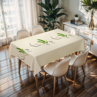Nappe rectangulaire verte en PVC solide RNPT, idéale pour l'extérieur, résistante, pour anniversaires, facile à nettoyer, toile cirée – Grande Vente