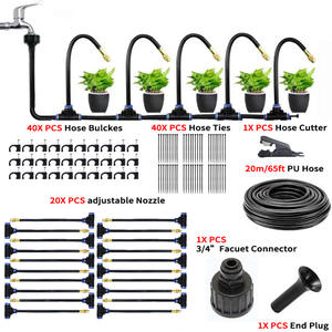 Kit d'arrosage universel 20L sans électricité en ABS/PE avec micro-pulvérisation 3/4 po et buse réglable pour l'irrigation des fleurs et des serres - Product Image 4