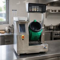 Robot de cuisson automatique pour sautés, machine à wok commerciale, cuisinière à écran tactile, électrique, en acier inoxydable, capacité de 2,5 kg, équipement