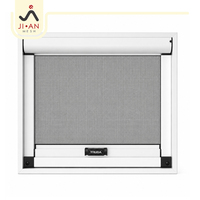 Mosquitera Retráctil de Fibra de Vidrio para Ventana, Persianas Enrollables, Marco Deslizante de Aluminio, Malla Antimosquitos