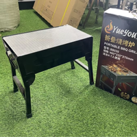Barbecue portable pliable en fer de luxe moderne pour l'extérieur, mini barbecue au charbon de bois pour le camping, prix de gros