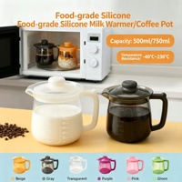 Verseuse isotherme en silicone alimentaire pour lait et café, incassable, design moderne et minimaliste, 500ml-750ml, Shenzhen