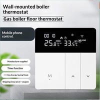Tuya Düğmeli Termostat WiFi APP Uzaktan Kumanda, Elektrikli Su Yerden Isıtma Kazan Paneli Evrensel Kullanım için PC Malzemeli