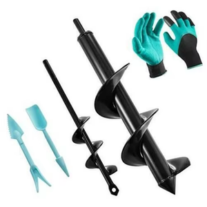 اوجير الحديقة اللولبي ، لمبة زهرة اوجير للفناء البستنة الأساسية ، أداة حفار حفرة للزراعة - Product Image 5