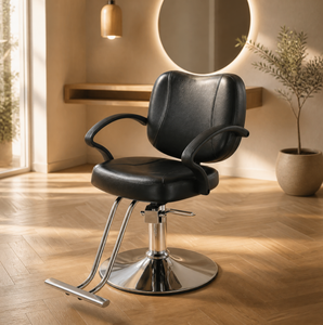 Sillón de Barbero Hidráulico Moderno y Minimalista, Giratorio y Ajustable, de Cuero PU, para Salón de Belleza, Venta al Por Mayor - Product Image 1