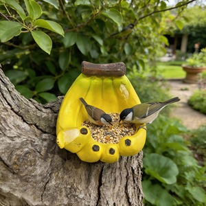 Mangeoire à oiseaux créative en résine en forme de banane pour la décoration de <span class=keywords><strong>jardin</strong></span> et de cour - Product Image 5