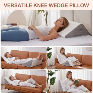 หมอนรองขาเพิ่มความสูงแบบเมมโมรี่โฟมความหนาแน่นสูง ช่วยบรรเทาอาการปวดหลังส่วนล่าง ปรับปรุงการไหลเวียนโลหิต ถอดซักได้ - Product Image 6