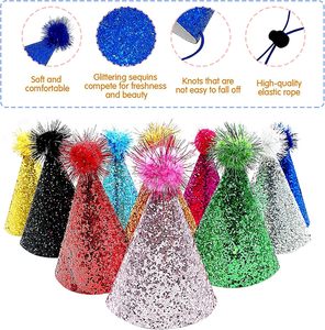 Có Thể Điều Chỉnh 'Chúc Mừng Sinh Nhật Thiết Kế Đảng Hat Với Pom Poms Cho Giáng Sinh Halloween Lễ Phục Sinh Lễ Kỷ niệm Đảng Trang Trí - Product Image 3